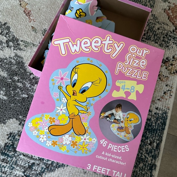Vintage 90s Tweety Bird 3 Feet Tall Life Size Puzzle Kids 4-8 Adorable - Picture 8 of 12